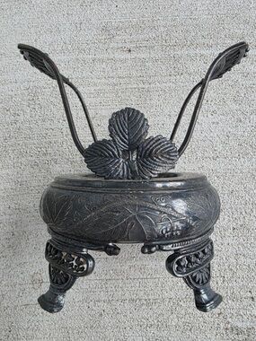 Antique Silverplate Burner Stand Manhattan BPC Triple Plate Victorian